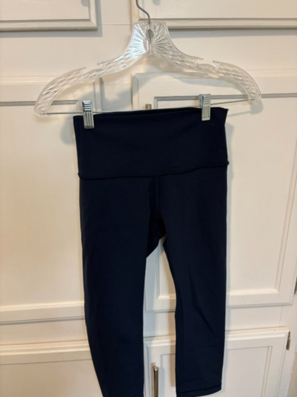 Lululemon Leggings Womens 4 Navy Blue Capri High Rise Yoga Athletic Gym Stretch
